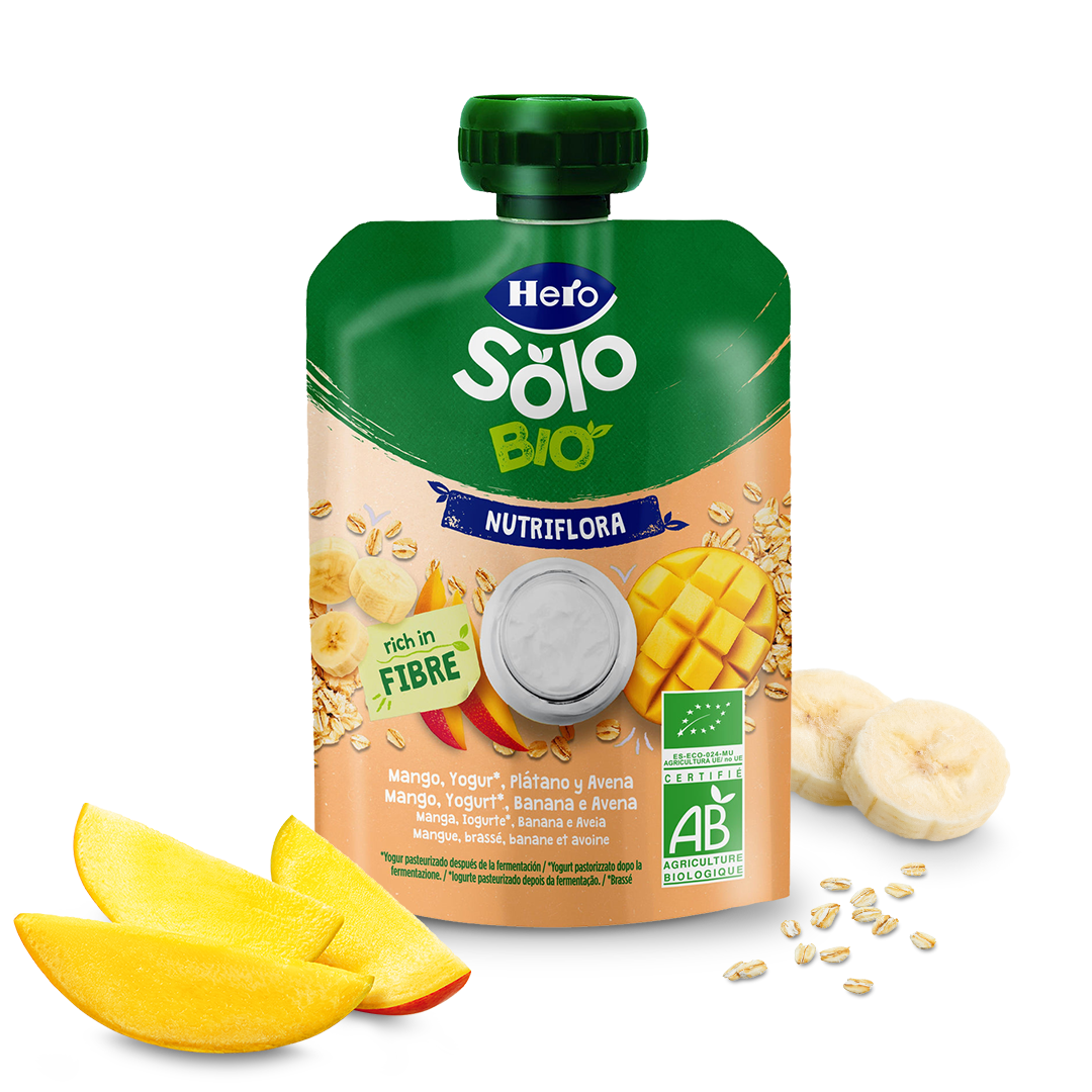 Frutta Frullata Hero Solo Bio NutriFlora – Mango, Yogurt, Banana e Avena