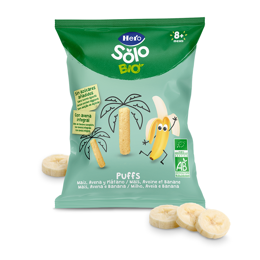 Snack Hero Solo Bio Puffs Mais, Avena e Banana