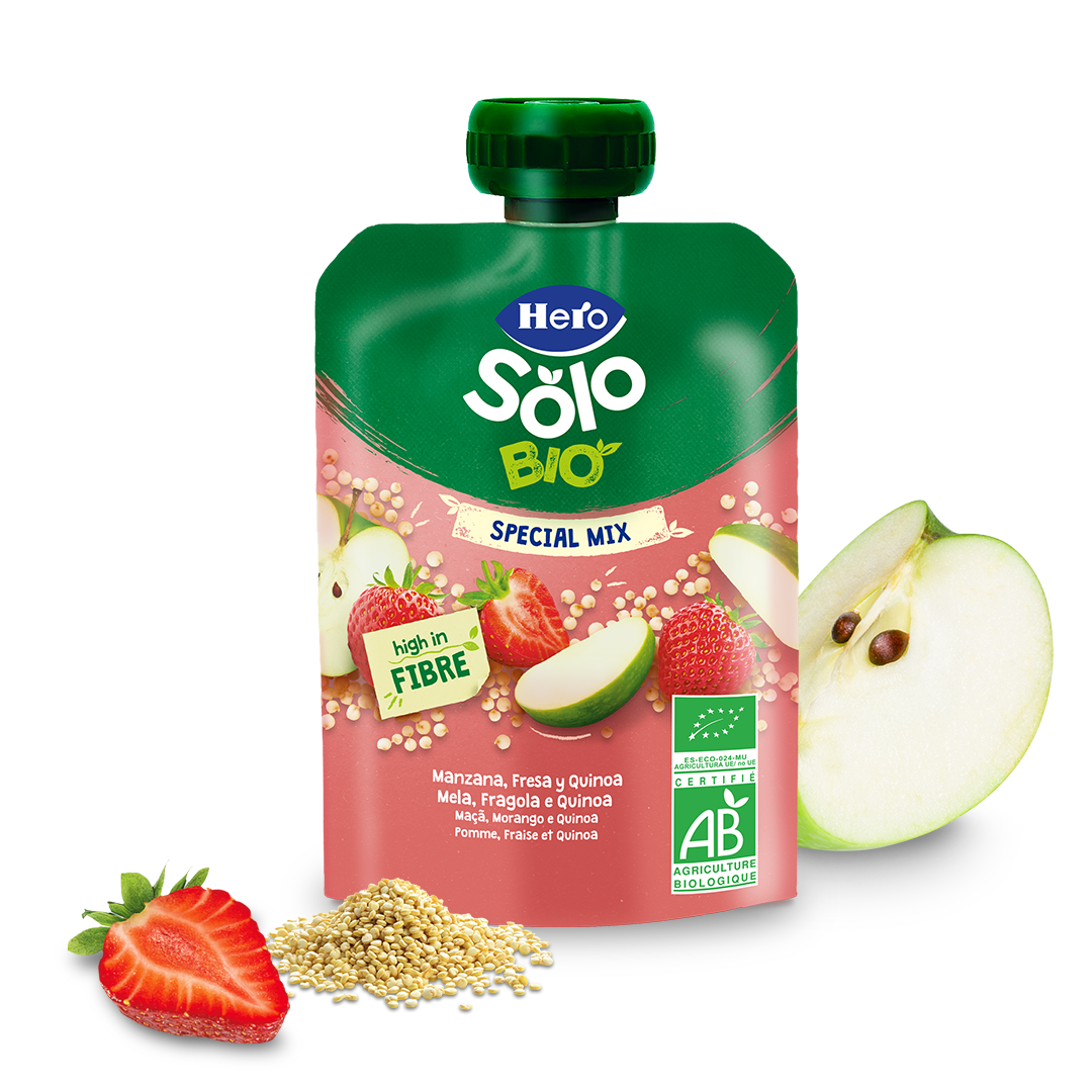 Frutta Frullata Hero Solo Bio Special Mix – Mela, Fragola e Quinoa